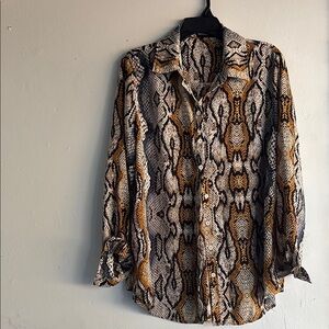 PrettyLittleThing Multicolor Snake Print Shirt